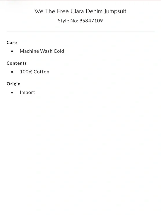 NWOT Free People We The Free Clara Denim Jumpsuit - Picture 3 of 6